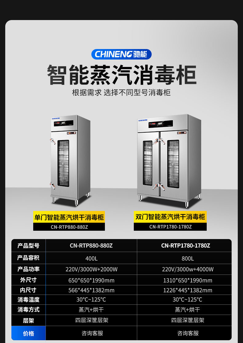 AG庄闲蒸汽消毒柜产品参数1