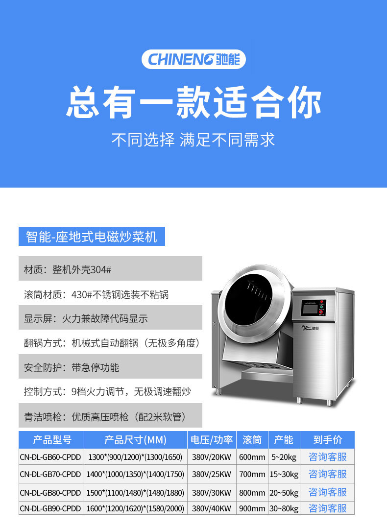 AG庄闲炒菜机产品参数1 AG庄闲炒菜机产品参数1